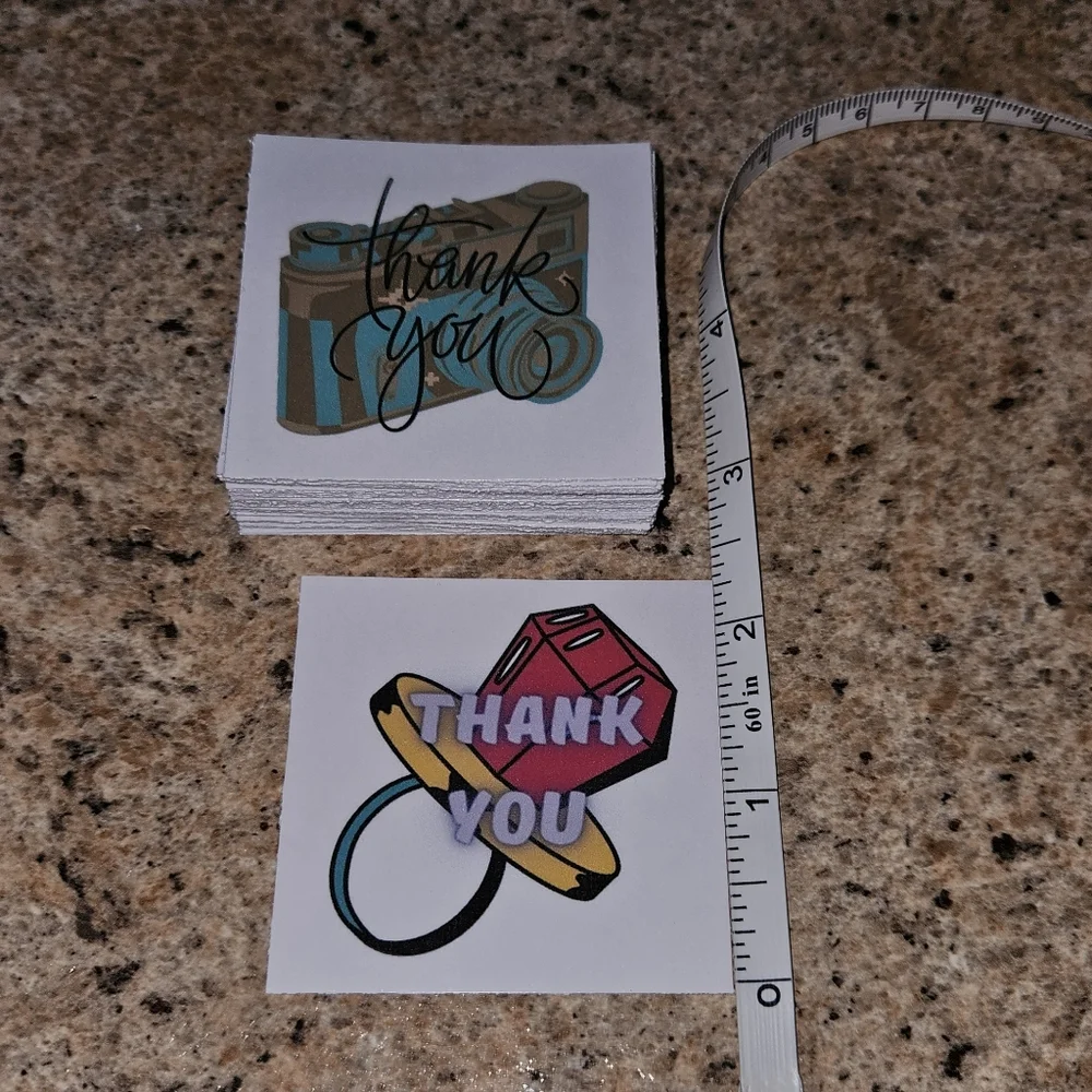 Retro Thank You Sticker Set - Picture 4 of 4